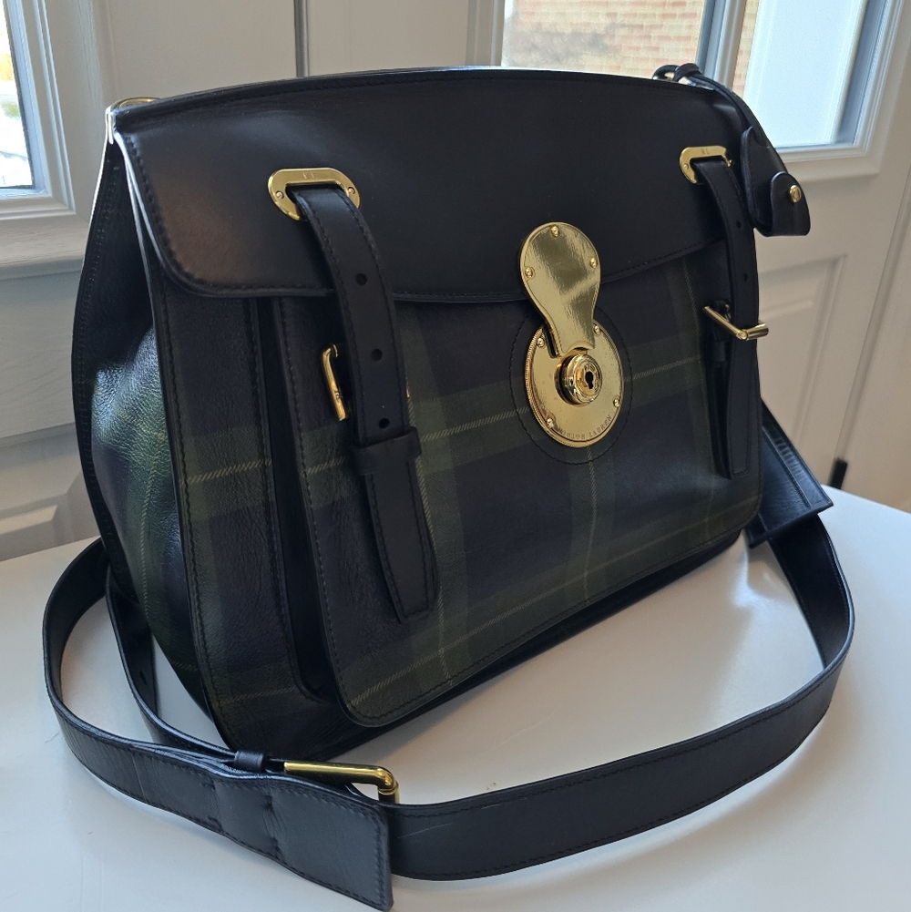 RALPH LAUREN COLLECTION CALFSKIN LONDON SADDLE BAG NWT